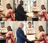 President Murmu accepts credentials from envoys of four nations