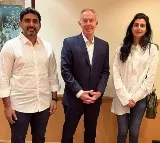 Nara Lokesh and Brahmani Meet Former British Prime Minister Tony Blair in Mumbai