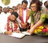 Photos: K.Shivasena Reddy assumed charge today as Chairman, Telangana Sports Authority
