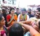 Nara Lokesh and Brahmani visits Ganganamma Temple in Tadepalli