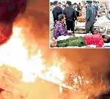 Dreaded accident near Jadcherla APSRTC bus caught fire