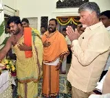 CM Chandrababu attends house warming ceremony in Delhi