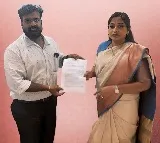 Shanti husband meets home minister Anitha