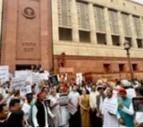 INDIA bloc protests against Union Budget, terms it 'discriminatory'
