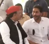 Akhilesh Yadav at YS Jagan Dharna in Delhi