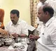 Minister Jupalli talks with Gadwal MLA Bandla Krishnamohan Reddy