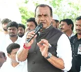 Minister Komatireddy Venkatareddy angry with officials