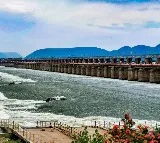 Heavy ongoing flood flow in Krishna river