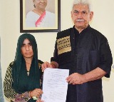 J&K LG hands over appointment letter to wife of driver killed in Reasi terror attack