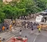 Massive police deployment ahead of students protest march in Kolkata