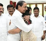 BRS MLC Kavitha meets father KCR, celebrations as party leaders gather