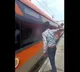 Video of man smashes Vande Bharat train glass with hammer went viral