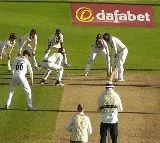 11 Players in One Frame This Happened In Somerset vs Surrey Match Video goes Viral