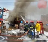 Fire accident at Rajinikanth starring Koolie shooting in Visakhapatnam