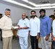 Industrialists donates cheques to AP CM Chandrababu