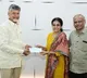 Nandamuri Mohana Krishna and Mohana Roopa donates for AP flood vicitims