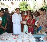 AP govt distributes Toor dall and Sugar to ration card holders