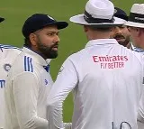 Rohit Sharma and Virat Kohli argument with umpires after play stop early on Day 4 of the India vs New Zealand 1st Test