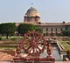 Four sandstone-made replicas of Konark wheels installed at Rashtrapati Bhavan