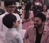 Hero Venkatesh Palying with Jr NTR Sons Video goes Viral