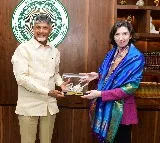 UK High Commissioner Lindy Cameron met AP CM Chandrababu