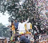 Pawan Kalyan gets huge welcome in Solapur