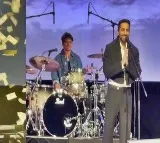 Ayushmann Khurrana reacts to a fan throwing dollars at his US concert
