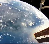 Walking in space looking at Earth Here is the video