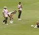 Rishabh Pant falls down laughing after Sarfaraz dropped catch