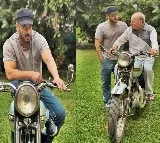 Salman Khan shares pictures with father Salim Khan’s first bike