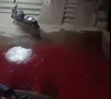Blood-like liquid on roads in Hyderabad’s Jeedimetla sparks panic