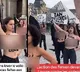 Topless women protest against gender violence in Paris