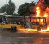 fire accident in college bus