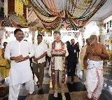 CM Chandrababu Visits Sri Venkateswara Swamy Temple in Dokiparru