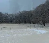 Rumford in Maine experienced an unusual brown coloured snow blanketed the area