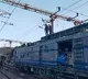 Rail engine drags high tension wires in Vizag railway station
