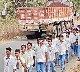 18 Kilometers on Foot: Students Walk to Collector's Office to File Complaint
