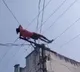 Drunk man climbs electric pole, lies down on wires in Andhra Pradesh