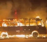 Diwakar Travels Bus Caught Fire In Anantapuram