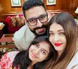 Abhishek, Aishwarya start New Year on a family note