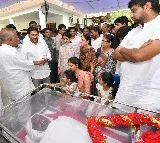 Jagan pays tributes to YS Abhishek Reddy mortal remains