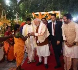 Modi and Chiranjeevi kicks off Sankranti celebrations in Kishan Reddy residence