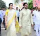 Nara Lokesh Gifts Mangalgiri Handloom Saree to Wife Brahmani for Sankranti