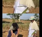 Himanshu Plants Saplings with Grandfather KCR, Shares Inspiring Video