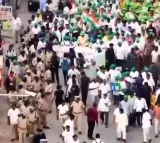 Chandrababu Participates in Green Walk, Lays Foundation for Sewage Project