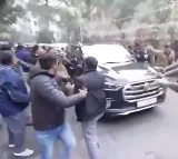 Arvind Kejriwal’s Car Stoned During Campaign, BJP and AAP Trade Blame