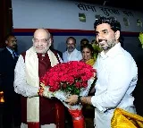 Nara Lokesh Welcomes Amit Shah at Gannavaram Airport