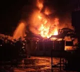 massive fire accident at brs oils industry in shadnagar