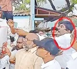 Janasena leader Serious on village secretary