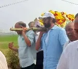Actor Rana Carries Grandmother Rajeshwari Devi’s Bier at Funeral